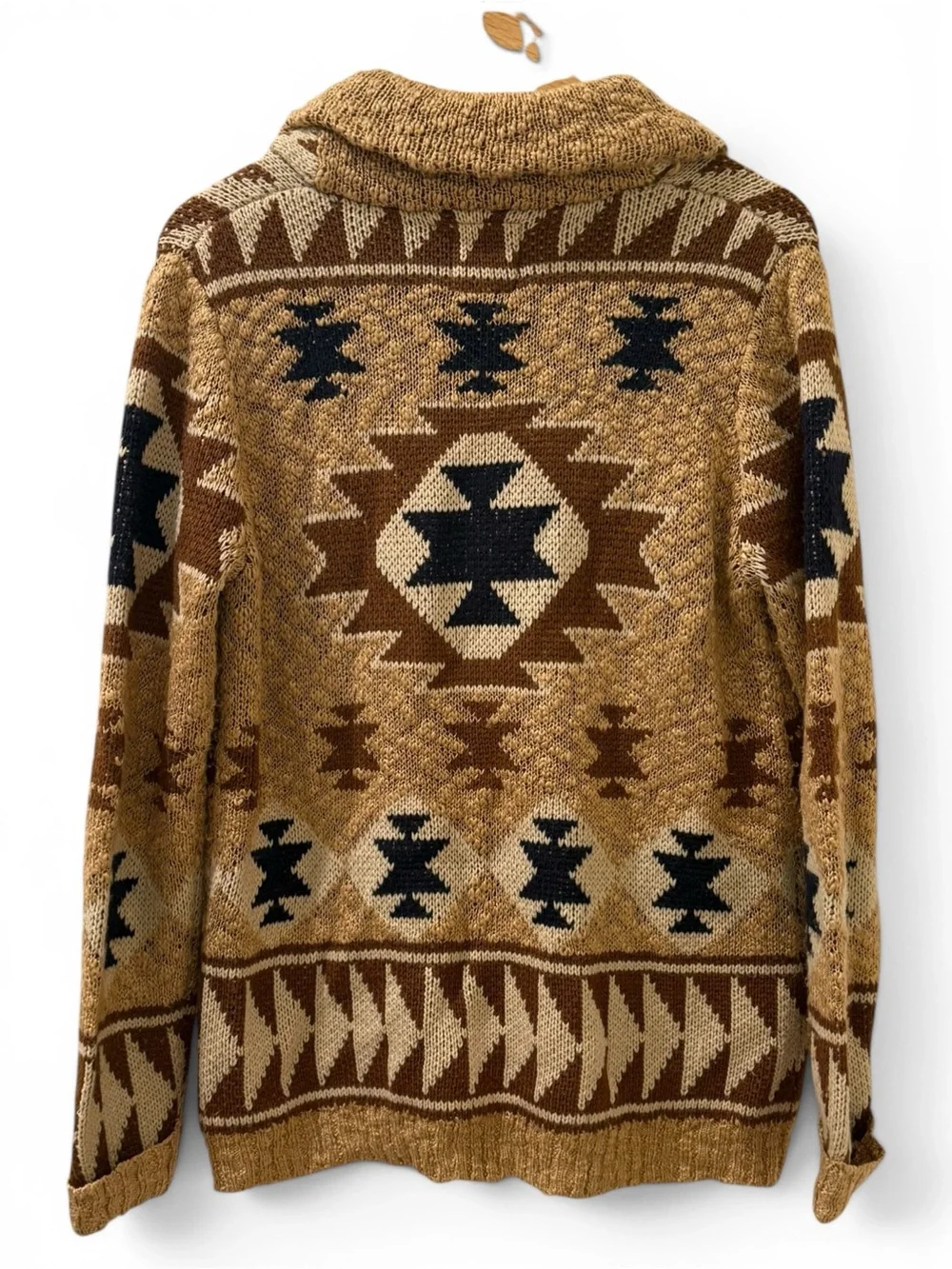 Cotton & Rye Aztec Shawl Collar Cardigan Southwestern Button Front Medium